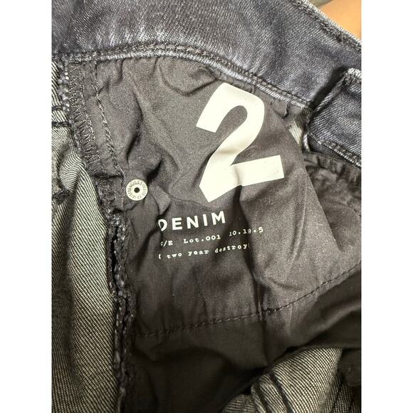 Current/Elliott black skinny jeans two year destroy sz 26x26 - Picture 8 of 8